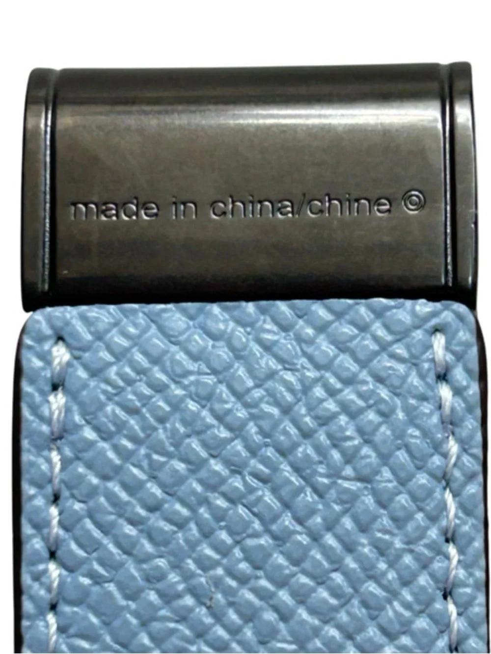 Coach Light Blue Leather Money Clip NWOT